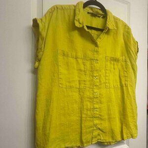 Marc New York Women's Button-Down Linen Top